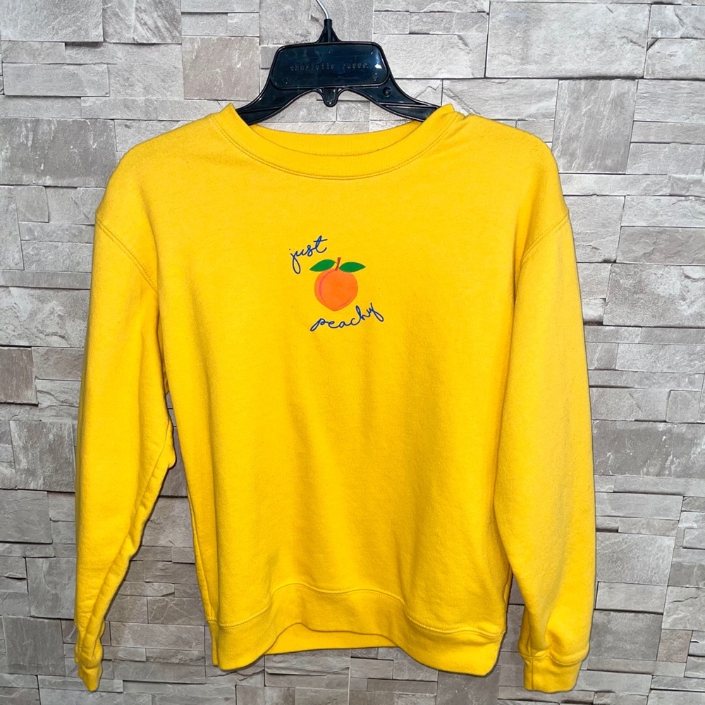 Just Peachy yellow sweatshirt